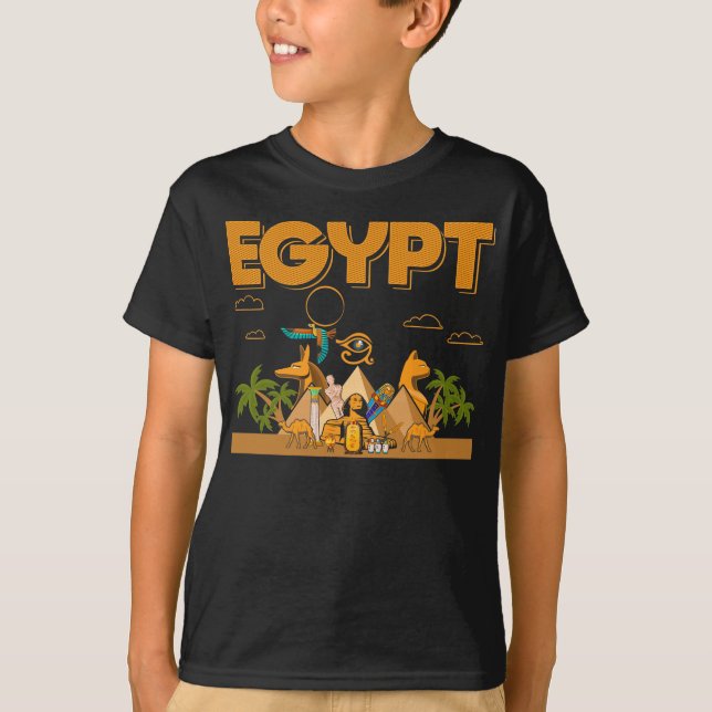 Camiseta Camellos pirámidos egipcios Faraón Sphinx Horus Ey (Anverso)