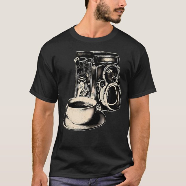 Camiseta Camera Photography Coffee Lover Photographer Video (Anverso)