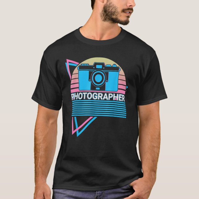 Camiseta Camera Photography Retro Photographer (Anverso)