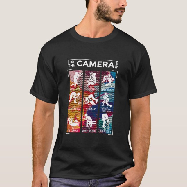 Camiseta Camera Sutra photographer taking photos camera gif (Anverso)