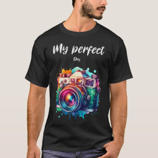 Camiseta Camera Watercolour Photographer Gifts For Birthday