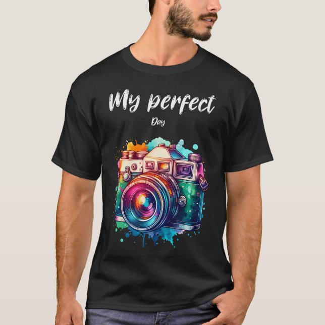Camiseta Camera Watercolour Photographer Gifts For Birthday (Anverso)