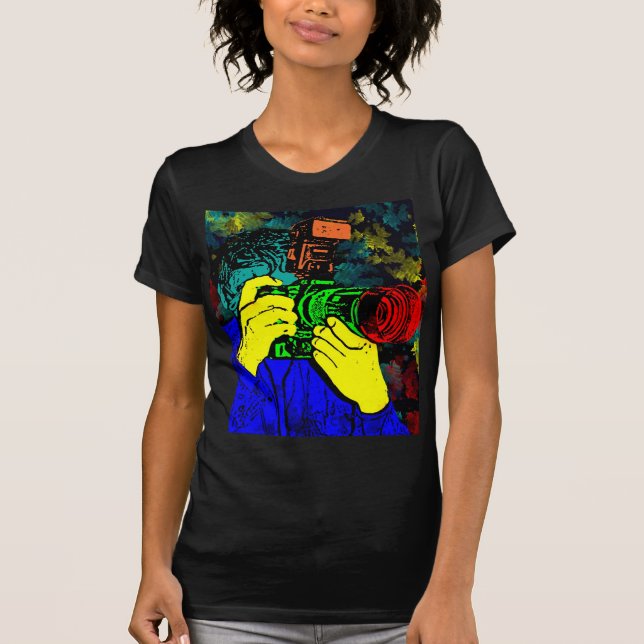 Camiseta Cameraman 3D ChromaDepth (Anverso)