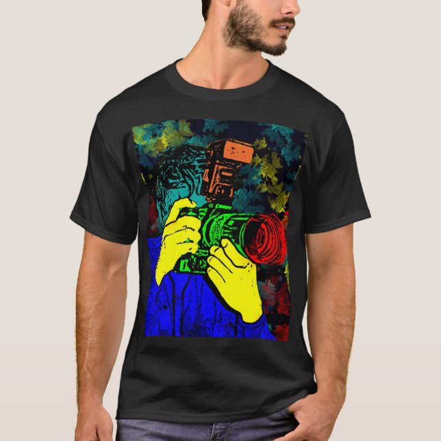 Camiseta Cameraman 3D ChromaDepth (Anverso)