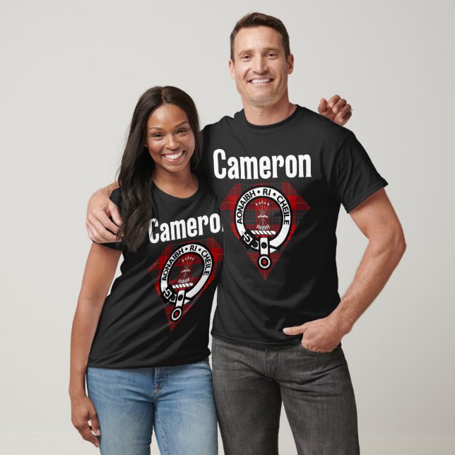 Camiseta Cameron Clan Escocia Nombre Escudo De Armas Tartán (Unisexo)
