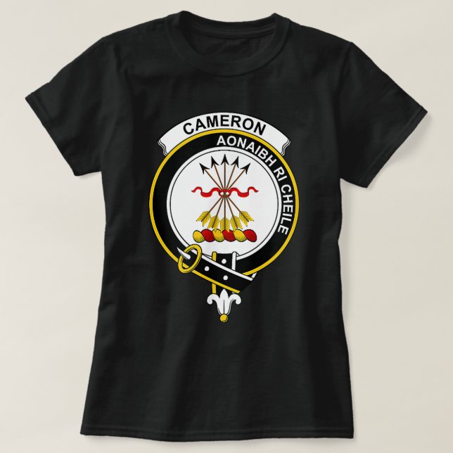 Camiseta Cameron Coat of Arms  Family Crest  (Diseño del anverso)