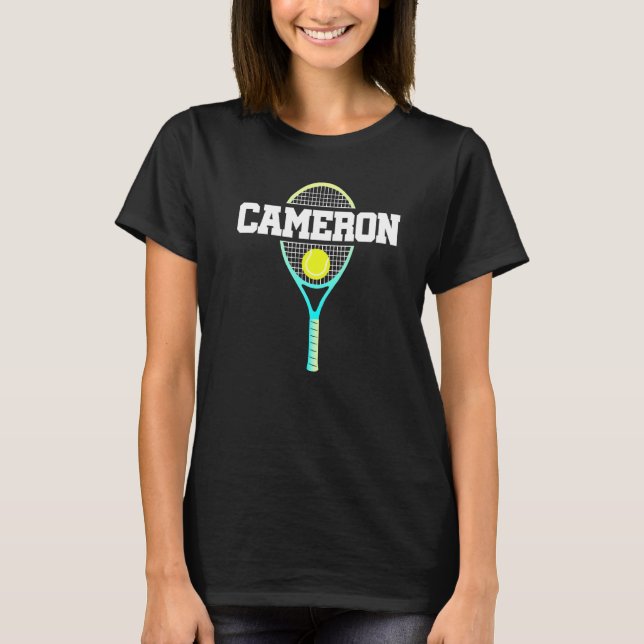 Camiseta Cameron Nombre Jugador De Tenis Bola Y Racket Sp (Anverso)