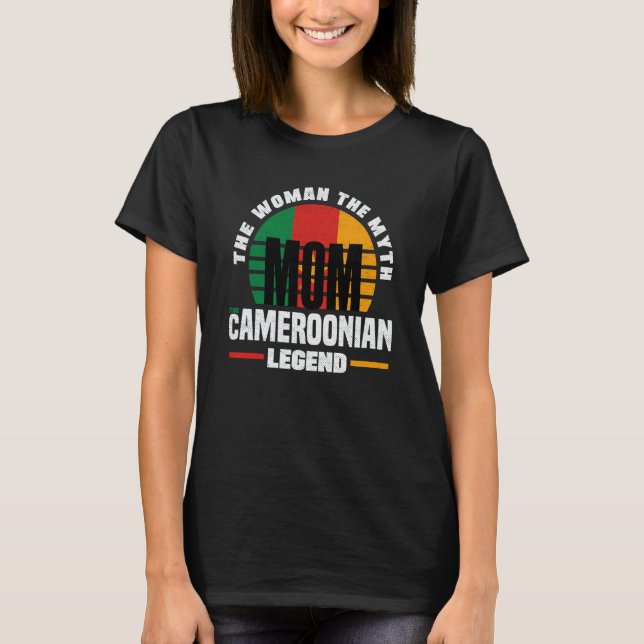 Camiseta Cameroon Cameroonian Cameroon Flag Mothers Day  1 (Anverso)