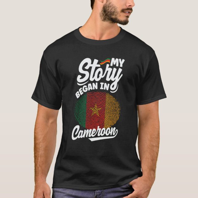 Camiseta Cameroon Cameroonian Flag My Story Began In Camero (Anverso)