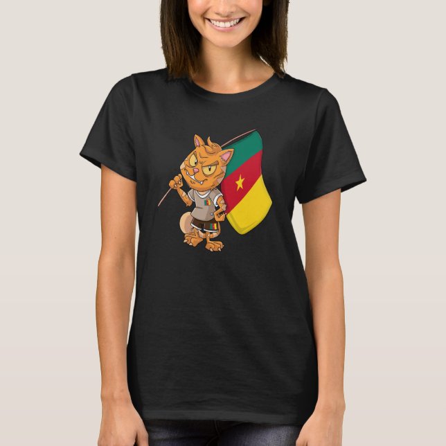 Camiseta Cameroon fan cat (Anverso)