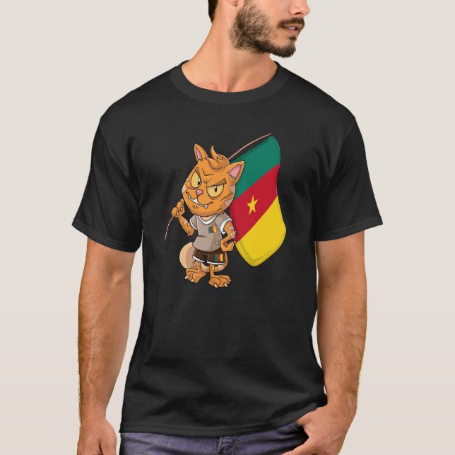 Camiseta Cameroon fan cat (Anverso)