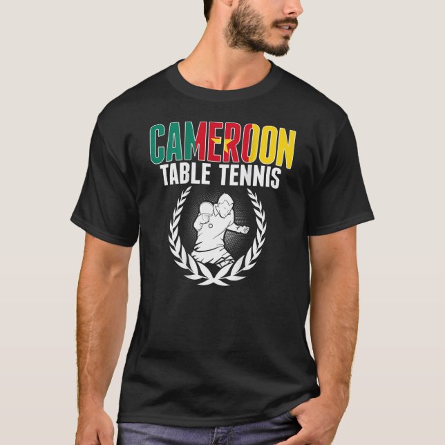 Camiseta Cameroon Table Tennis  Cameroonian Ping Pong Suppo (Anverso)