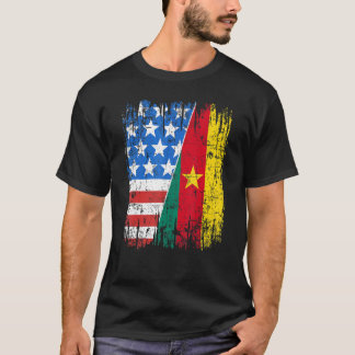 Camiseta Cameroonian American Flag Cameroon Usa
