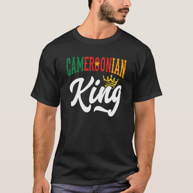 Camiseta Cameroonian King Cameroon Cameroonian Cameroon Fla (Anverso)
