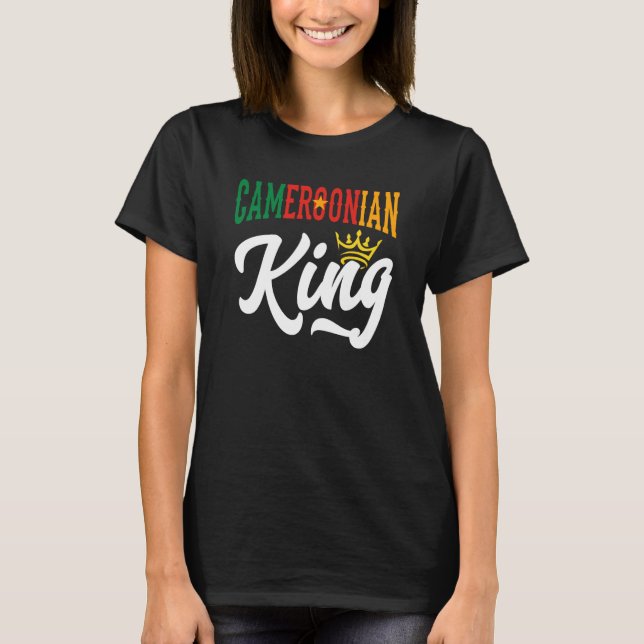 Camiseta Cameroonian King Cameroon Cameroonian Cameroon Fla (Anverso)