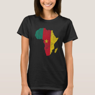 Camiseta Camerún Bandera África Continente de regalo de sil