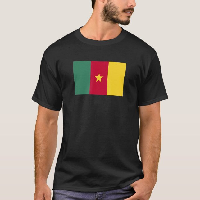 Camiseta Camerún Fútbol Bandera de Camerún 3 (Anverso)
