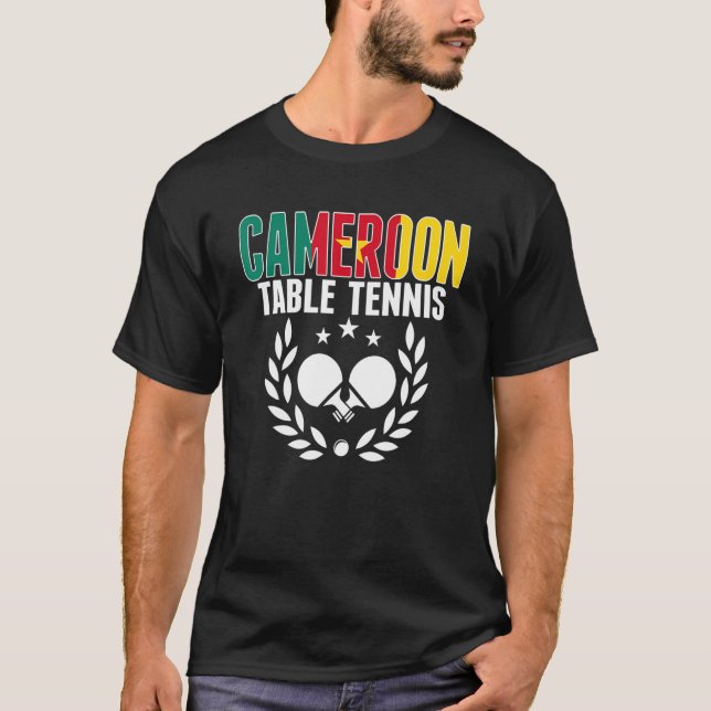 Camiseta Camerún: Mesa de ping pong Tennis Camerunés (Anverso)
