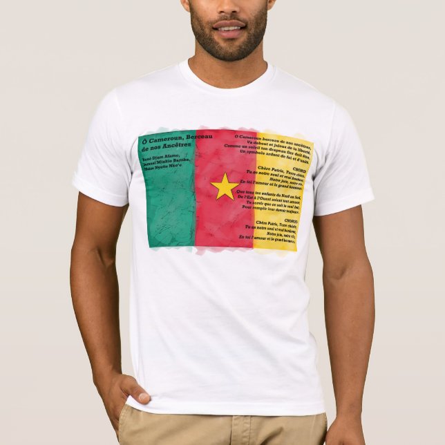 Camiseta Camerún - O Camerún, cuna de nuestros antepasados (Anverso)