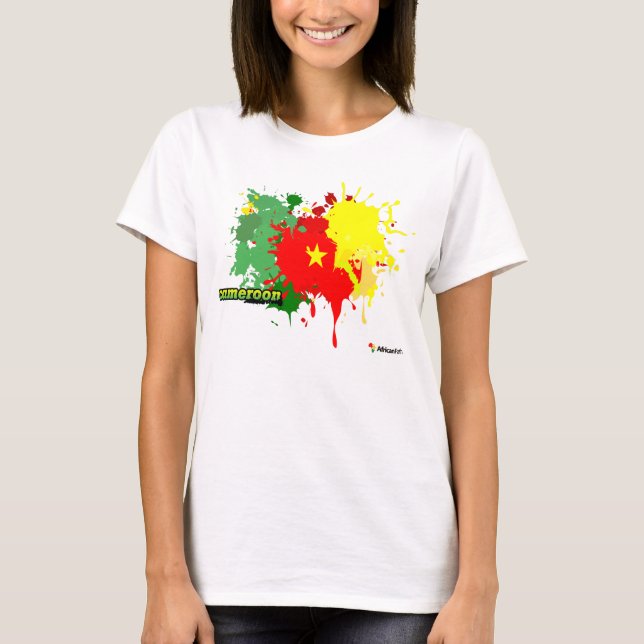 Camiseta Camerún Splash White (Anverso)