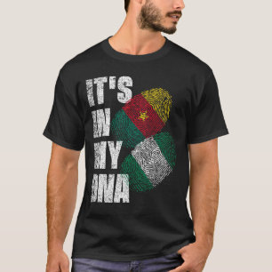 Camiseta Camerún Y Nigeria Mezclan Bandera Del Patrimonio D