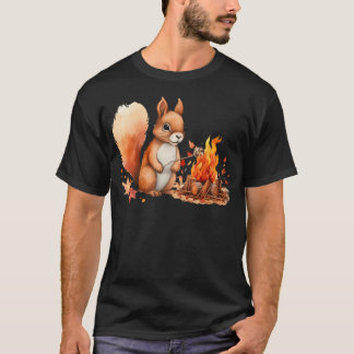Camiseta Camilla Asando Malvavisco Fogata Camping Cam