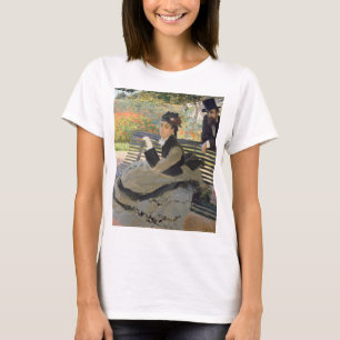 Camiseta Camille Monet en un banco Claude Monet