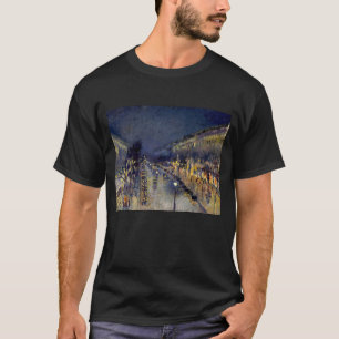 Camiseta Camille Pissarro - Bulevar Montmartre de noche