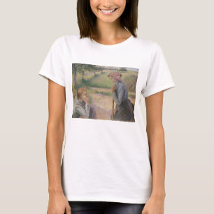 Camiseta Camille Pissarro el   dos mujeres campesinas