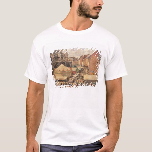 Camiseta Camille Pissarro el | la feria en Dieppe, Morni (Anverso)
