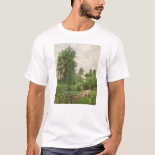 Camiseta Camille Pissarro el Paysage, gris de los temps
