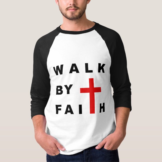 Camiseta Camina por una cita de la Biblia cristiana religio (Anverso)