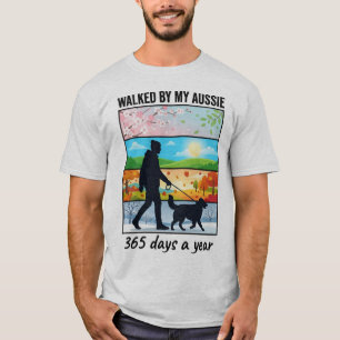 Camiseta Caminado Por Mi Aussie   365 Días Al Año Papá Perr