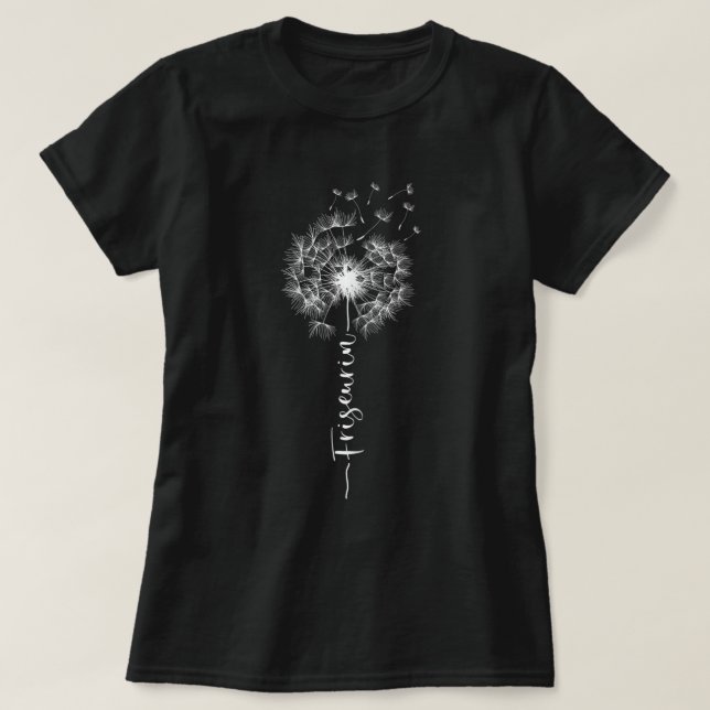 Camiseta Caminadora de pelo femenina Dandelion Hairdresser  (Diseño del anverso)