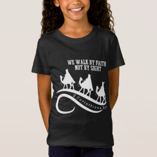 Camiseta Caminamos Por La Fe No Por Navidades Cristianos De