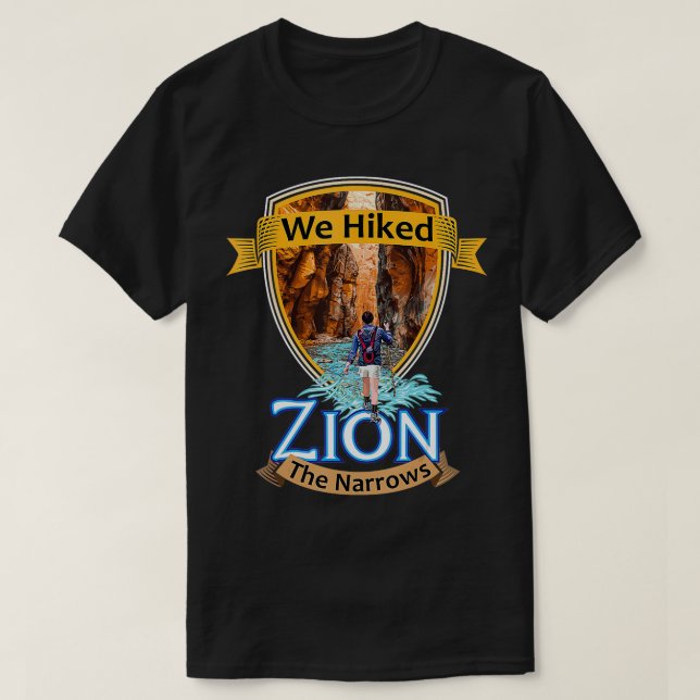Camiseta Caminamos Por Zion, El Río Utah, Aventura Sou (Diseño del anverso)