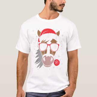 Camiseta Caminando a caballo por Navidad en Santa Hat