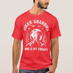 Camiseta Caminando a las mujeres en la nieta es mi terapia 