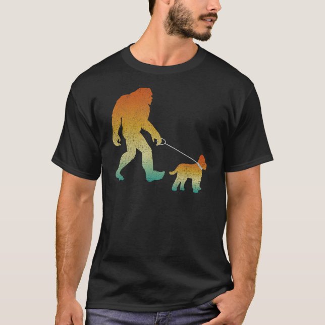 Camiseta Caminando a pie grande Cockapoo Divertido perro Ma (Anverso)