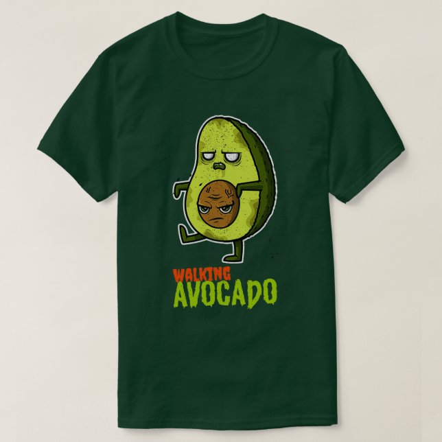 Camiseta Caminando aguacate (Diseño del anverso)