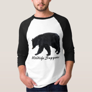 Camiseta Caminando Camisas de los Animales del Oso Negro