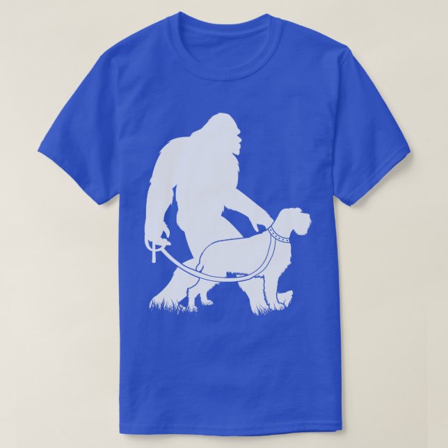 Camiseta Caminando con cable apuntando a un perro paro (Diseño del anverso)
