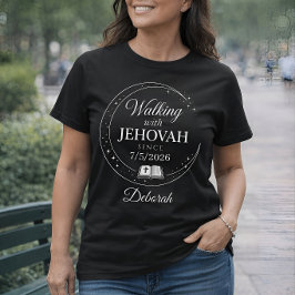 Camiseta Caminando con Jehová Bautismo Personalizado