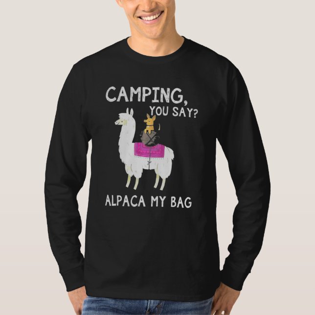 Camiseta Caminando dices Alpaca mi perro malva en llamas am (Anverso)