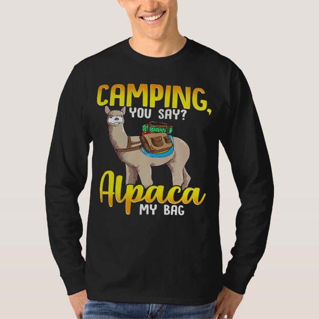 Camiseta Caminando dices Alpaca Mis Bolsas (Anverso)
