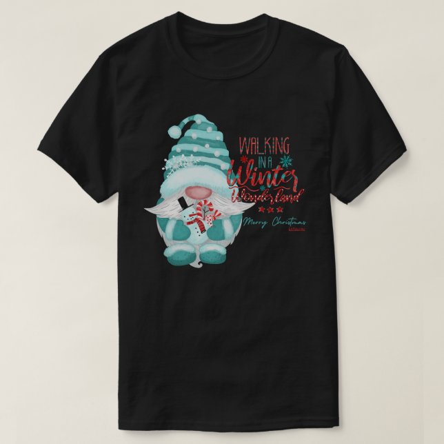 Camiseta CAMINANDO EN INVIERNO navidades DE LA NOMBRE DE WO (Diseño del anverso)