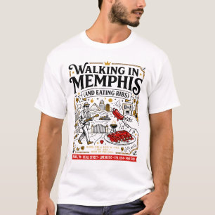 Camiseta Caminando en Memphis Tennessee Blues y BBQ