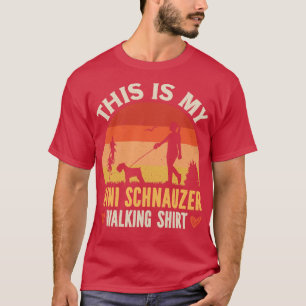 Camiseta Caminando en miniatura de perro Schnauzer 1
