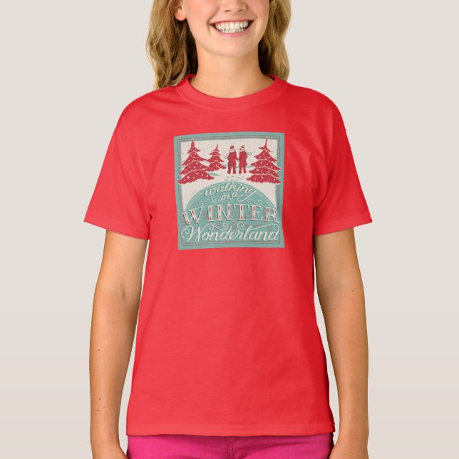 Camiseta Caminando En Un País De Maravillas De Invierno (Anverso)
