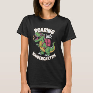 Camiseta Caminando hacia el Kindergarten T Rex Dinosaur de 